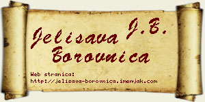 Jelisava Borovnica vizit kartica